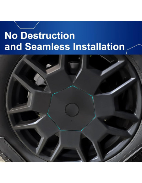 4 Tapas de Centro de Rueda YICERCARE para Tesla Cybertruck 2024