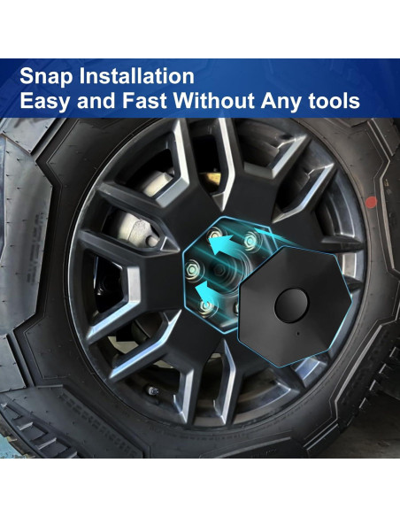 4 Tapas de Centro de Rueda YICERCARE para Tesla Cybertruck 2024