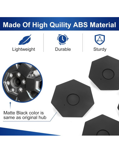 4 Tapas de Centro de Rueda YICERCARE para Tesla Cybertruck 2024
