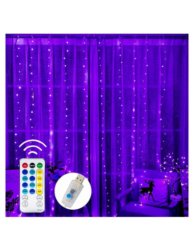 Luces de Cuerda LED Dazzle 300 luces 2.97m USB Impermeables