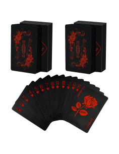 Barajas de Cartas Joyoldelf Negras a Prueba de Agua - 2 Paquetes