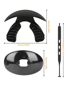 Protector Bucal Number-one TPR Grado Alimenticio Negro 75mm 2