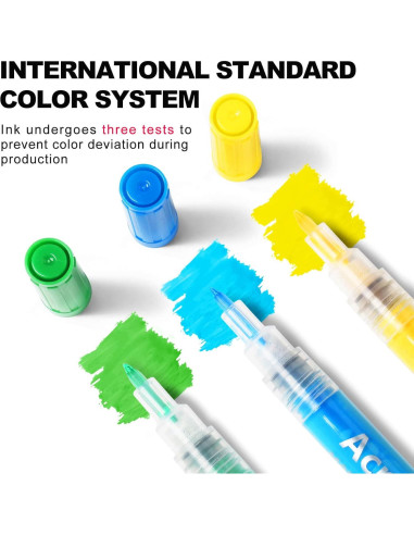 18 Marcadores de Pintura Acrílica Coogert Punta Fina 0.7mm