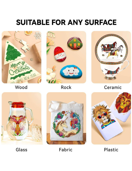 18 Marcadores de Pintura Acrílica Coogert Punta Fina 0.7mm