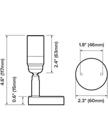 Luz de lectura LED Dream Lighting 12V Níquel 100 Lúmenes
