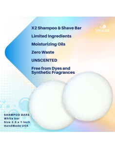 Barras de Champú Sólido Spiraleaf x2 - Sin Fragancia, 181g 2