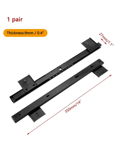 Bandeja deslizante para teclado KUMGROT 14" negra acero
