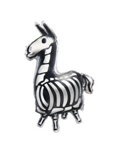 Globo de Foil Gigante Llama Fortnite Unique 88.9 cm Negro Plata