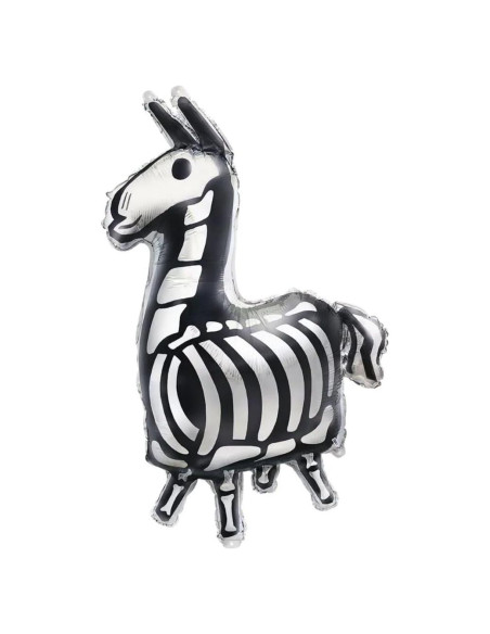 Globo de Foil Gigante Llama Fortnite Unique 88.9 cm Negro Plata