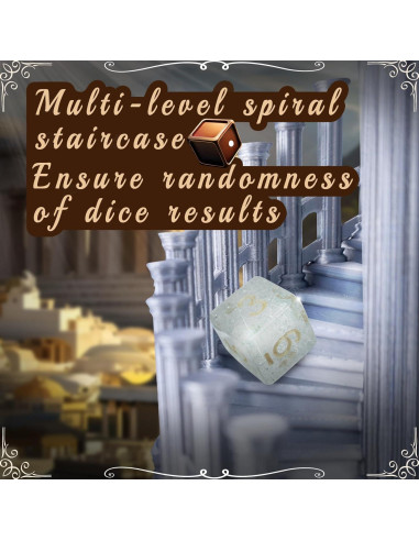 Torre de Dados DND JstFrU con Bandeja y 7 Dados, Gris Clásico