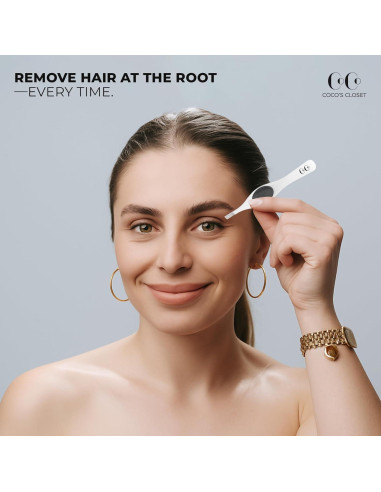 Pinzas de Cejas de Precisión Closet de Coco - Acero Inoxidable