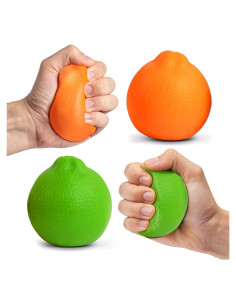 Fortalecedor de Agarre de Mano Ecowise - 2 Pelotas de Estrés Cítricas