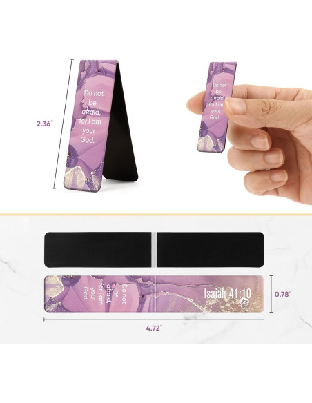8 Marcadores Magnéticos Morjor - Versículos Bíblicos Ánimo y Fuerza 2