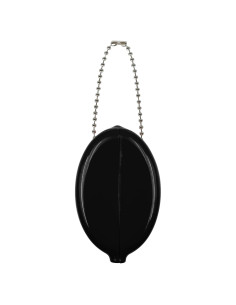 Monedero Ovalado DEEZOMO Negro - Organizador de Monedas 5x7.6cm