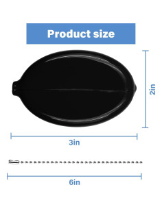 Monedero Ovalado DEEZOMO Negro - Organizador de Monedas 5x7.6cm 2