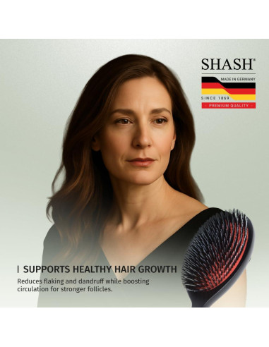 Cepillo de Jabalí Grande SHASH - Nylon 100% para Cabello Grueso