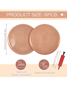 Cojines Wobble Inflables Amylove 6 Pcs 34.5 cm para Niños 2