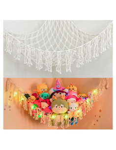 Hamaca Colgante de Peluches CCYLTL 160 cm Boho con Luz LED