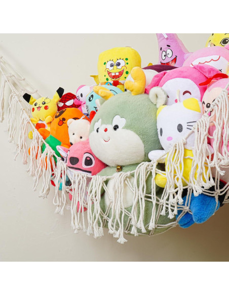 Hamaca Colgante de Peluches CCYLTL 160 cm Boho con Luz LED