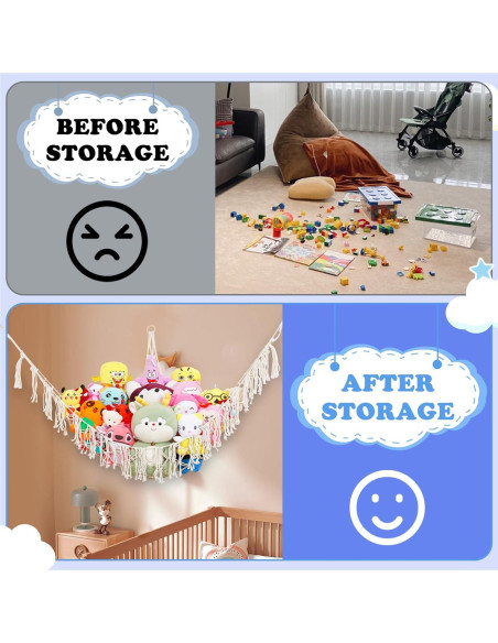 Hamaca Colgante de Peluches CCYLTL 160 cm Boho con Luz LED