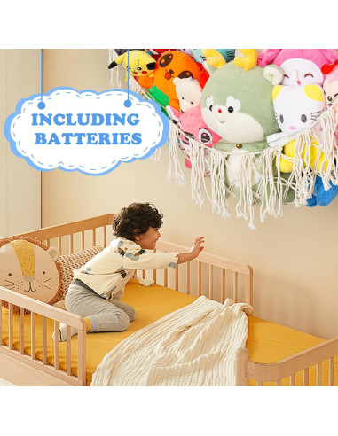 Hamaca Colgante de Peluches CCYLTL 160 cm Boho con Luz LED