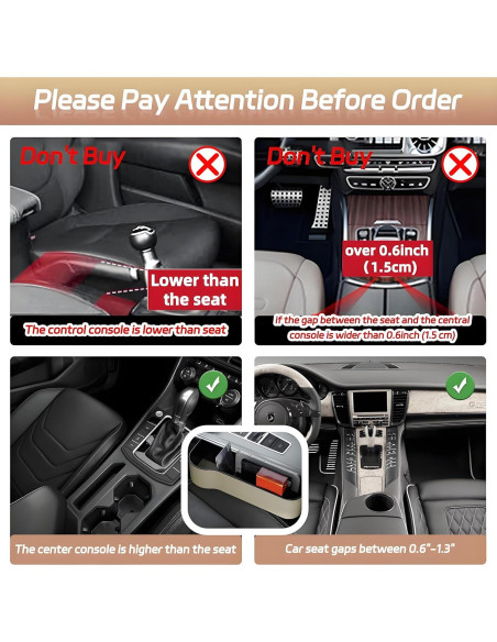 Organizador de Relleno de Espacio entre Asientos AIUSLN - 2 Piezas