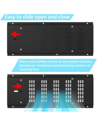 Cubierta de Ventilación de Fundacion JIANBENKJ 16x6.5" 3PCS Negra