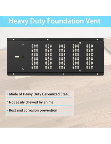 Cubierta de Ventilación de Fundacion JIANBENKJ 16x6.5" 3PCS Negra