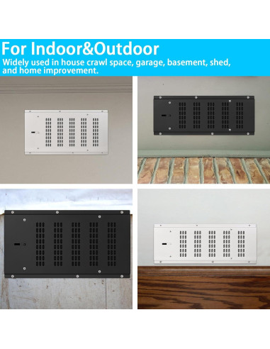 Cubierta de Ventilación de Fundacion JIANBENKJ 16x6.5" 3PCS Negra