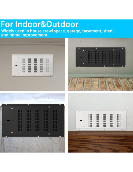 Cubierta de Ventilación de Fundacion JIANBENKJ 16x6.5" 3PCS Negra