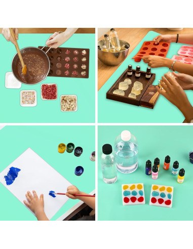 Alfombrilla de Silicona Actvty 70x50 cm Antideslizante Verde