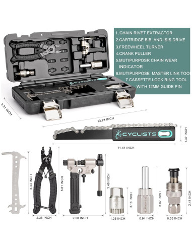 Kit de Herramientas para Bicicleta CYCLISTS 7 Piezas con Estuche