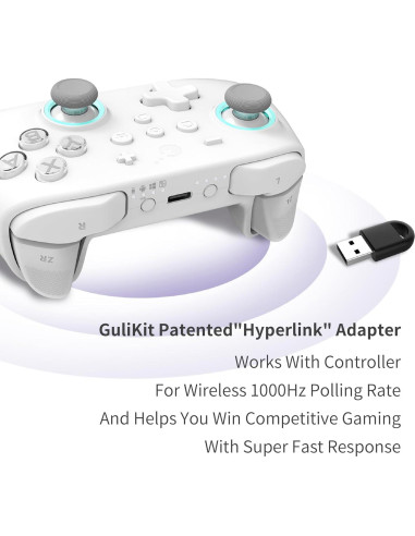 Controlador GuliKit KK3 MAX Bluetooth Inalámbrico 2200 Precisión