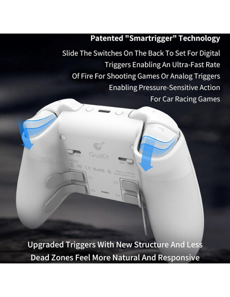 Controlador GuliKit KK3 MAX Bluetooth Inalámbrico 2200 Precisión