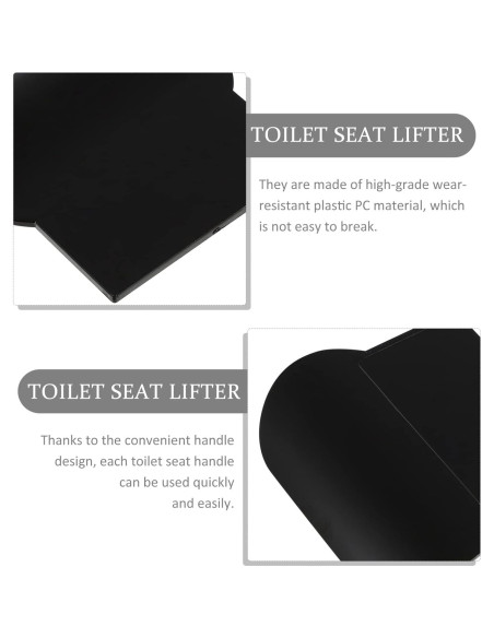 Levantador de Tapa de Inodoro DOITOOL - 4 Pcs - Negro