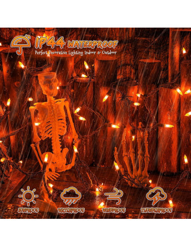 Luces de Cadena YOUNGAR 4m Naranjas 50 Mini Incandescentes