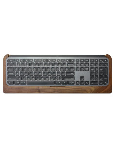 Bandeja de Teclado Ergonómica SAMDI Madera Nuez Negra