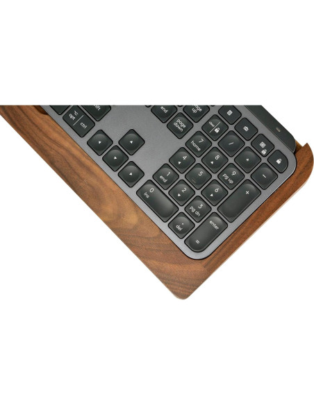 Bandeja de Teclado Ergonómica SAMDI Madera Nuez Negra