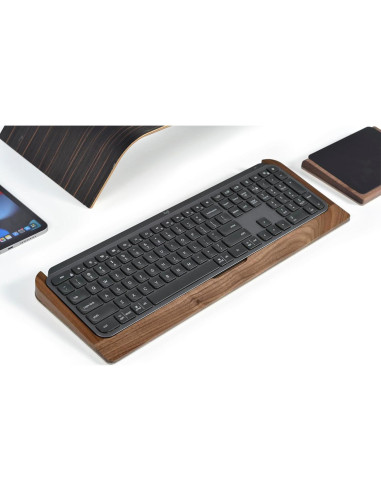Bandeja de Teclado Ergonómica SAMDI Madera Nuez Negra