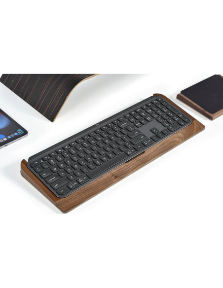 Bandeja de Teclado Ergonómica SAMDI Madera Nuez Negra