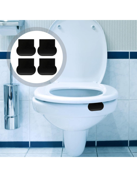 Levantador de Tapa de Inodoro DOITOOL - 4 Pcs - Negro