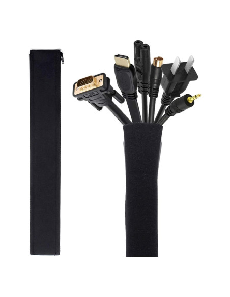 Manga de Gestión de Cables JOTO 40" (101.6 cm) Negro - 2 Piezas