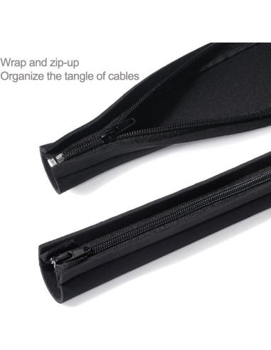 Manga de Gestión de Cables JOTO 40" (101.6 cm) Negro - 2 Piezas