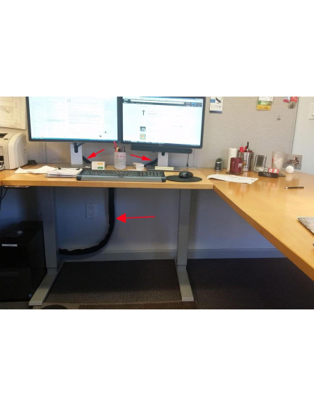 Manga de Gestión de Cables JOTO 40" (101.6 cm) Negro - 2 Piezas