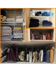 Divisores de Estante Acrílico Yieach 4 Piezas Ajustables 2