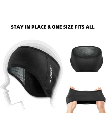 Calentadores de Oídos ROCKBROS Forro Polar Negro Unisex