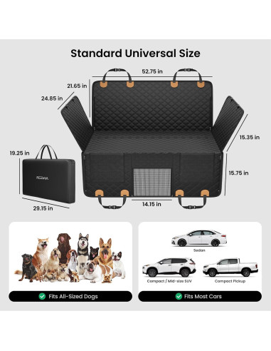 Funda de Asiento para Perros REEVAA L Universal Impermeable