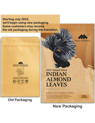 Hojas de Almendra India Premium AMA GROW 50g 15-23 cm para Acuarios