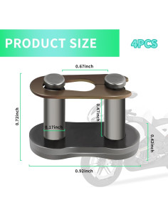 4 Enlaces Maestros de Cadena NHHC 428 para Motocicleta y Bicicleta 2