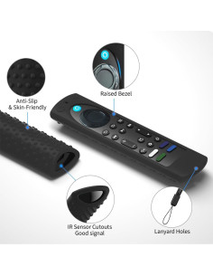 Funda de Silicona para Control Remoto Fire TV Stick 4K Max 2023 - 3 Piezas 2